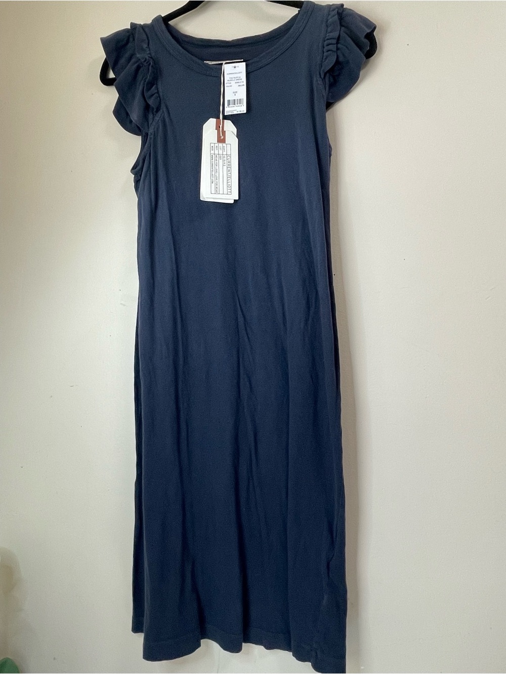Current/Elliott Ruffle Muscle Dress Slate Blue 0 NWT MSRP $138
@